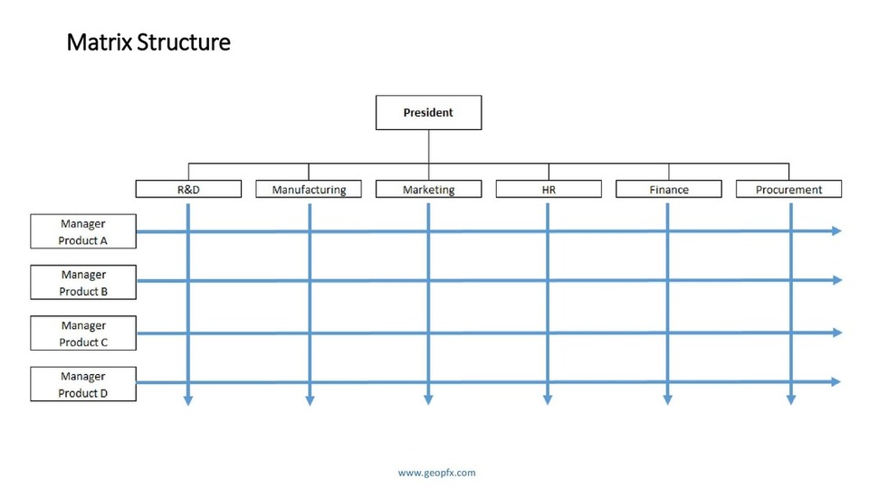 Matrix organizational structure
