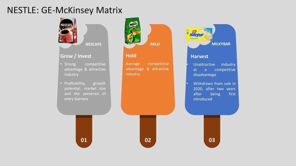 Nestle GE-McKinsey Matrix Example